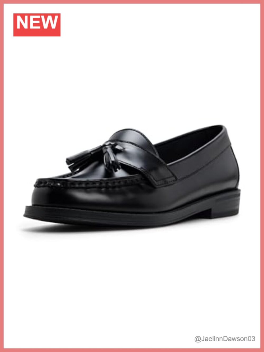 Premium Leather Tassel Loafer Flat Women's Pull-On Calf Hair Oxford Dress Shoe